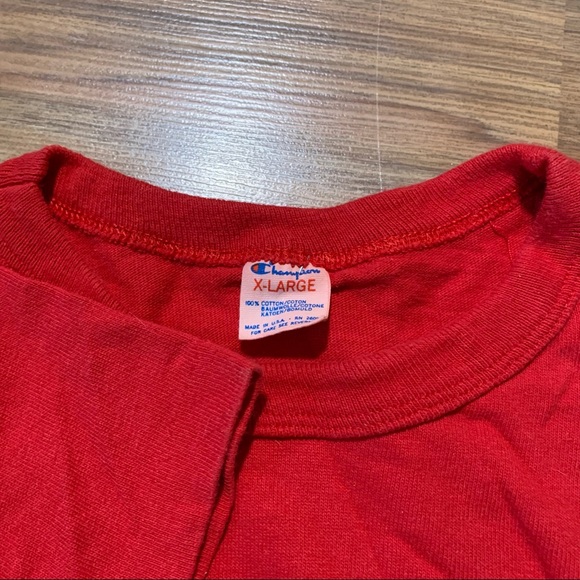 Vintage Champion Made in USA San Francisco 49ers Single Stitch Tee Adult XL Red - Picture 3 of 8